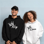 Couple Hoodie Set – "King & Queen" Design