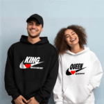 Couple Hoodie Set – "King & Queen: His One and Only, Her One and Only"